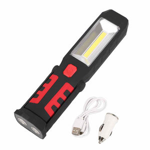 Rechargeable Flashlight with Hook Folding Torch Lamp
