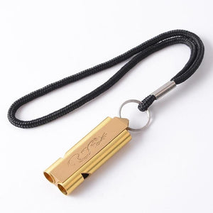 Handmade Whistle Brass Dual Frequency Survival