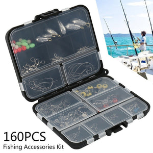 160pcs/Box Fishing Accessories Kit